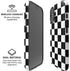 Black and White Checkered iPhone 16 Magsafe Impact Case